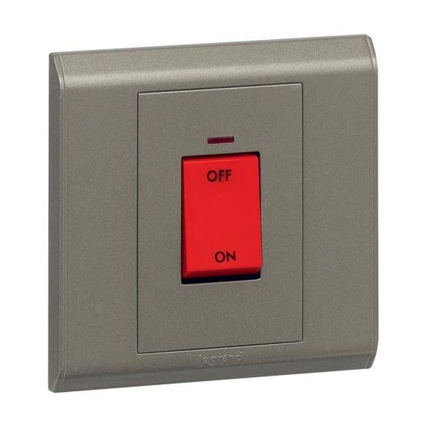 LEGRAND - 617376 БОЙЛЕРЕН КЛЮЧ 45А С ИНДИКАЦИЯ BELANKO ТЪМНО СИВ