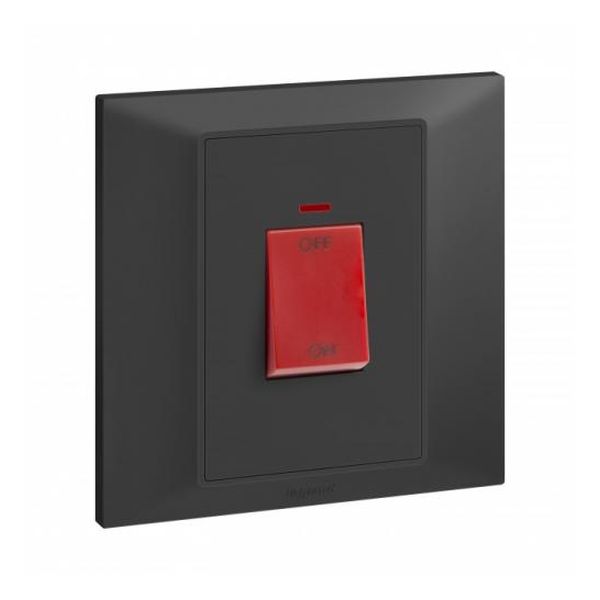 LEGRAND - БОЙЛЕРЕН КЛЮЧ 45А С ИНДИКАЦИЯ BELANKO S АНТРАЦИТ 617776