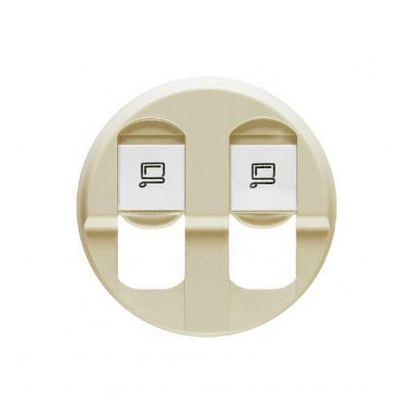 LEGRAND - ЛИЦЕВ ПАНЕЛ ЗА ДВОЙНА КОМПЮТЪРНА РОЗЕТКА CELIANE 66236 КРЕМ