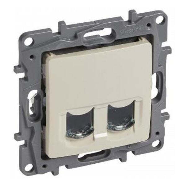РОЗЕТКА 2XRJ45 UTP CAT.6 БЕЗ КРАЧЕТА ЦВЯТ КРЕМ NILOE LEGRAND