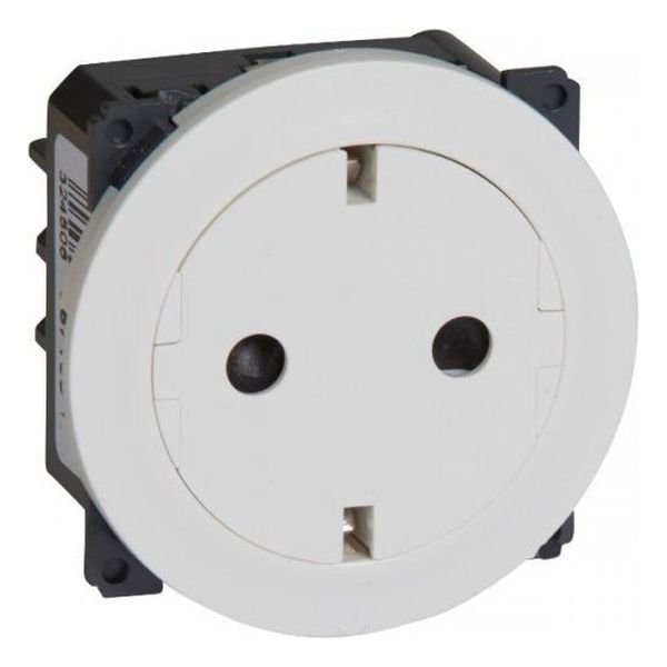 LEGRAND - ПЛОСЪК КОНТАКТ МЕХАНИЗЪМ И ПЛОЧКА С АВТОМАТИЧНИ КЛЕМИ CELIANE 67166 БЯЛ