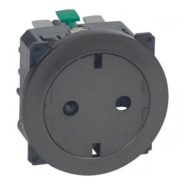 LEGRAND - ПЛОСЪК КОНТАКТ МЕХАНИЗЪМ И ПЛОЧКА С АВТОМАТИЧНИ КЛЕМИ CELIANE 67168 ГРАФИТ