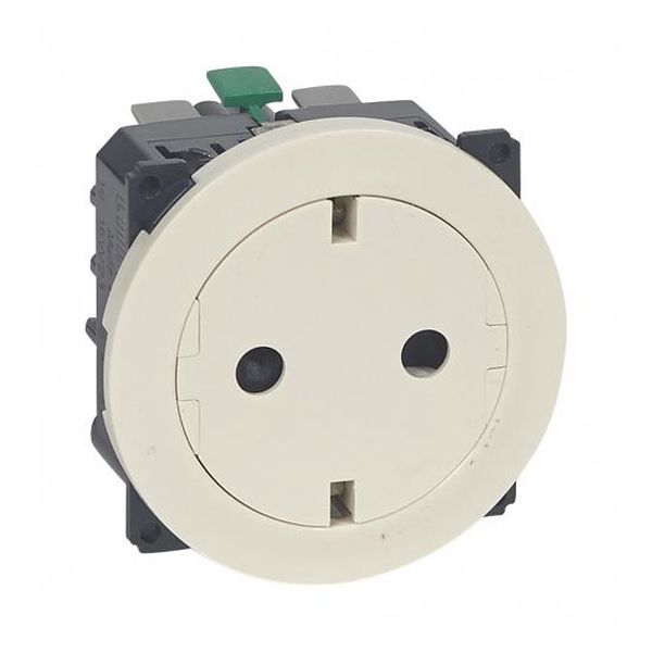 LEGRAND - ПЛОСЪК КОНТАКТ МЕХАНИЗЪМ И ПЛОЧКА С АВТОМАТИЧНИ КЛЕМИ CELIANE 67169 КРЕМ