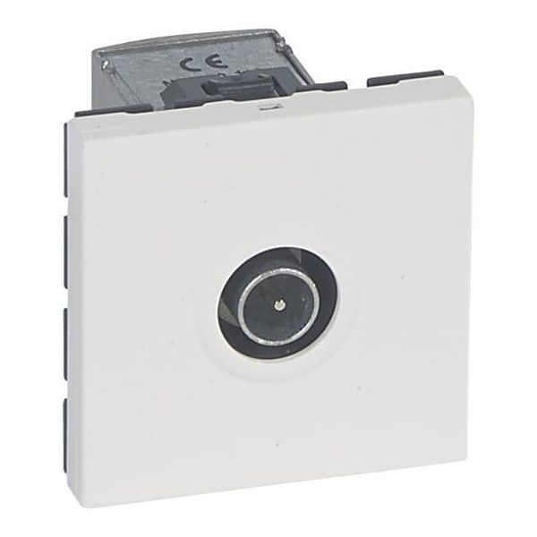 LEGRAND - 677137 TV РОЗЕТКА TV ТИП КОАКСИАЛ ПРЕХОДНА 14DB МЪЖКА 2 МОД. ЦВЯТ БЯЛ MOSAIC