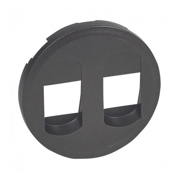 LEGRAND - ЛИЦЕВ ПАНЕЛ ЗА ДВОЙНА РОЗЕТКА ЗА ТОНКОЛОНИ CELIANE 67814 ГРАФИТ