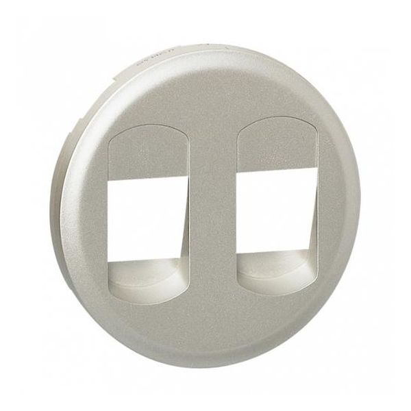 LEGRAND - ЛИЦЕВ ПАНЕЛ ЗА ДВОЙНА РОЗЕТКА ЗА ТОНКОЛОНИ CELIANE 68512 ТИТАН