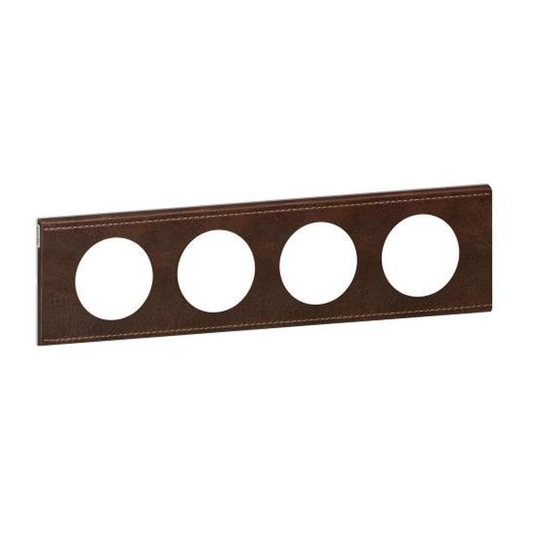 LEGRAND - ЧЕТВОРНА РАМКА CELIANE 69404 ТЪМНА КОЖА