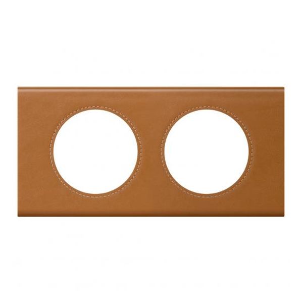 LEGRAND - ДВОЙНА РАМКА CELIANE 69422 КОЖА КАРАМЕЛ