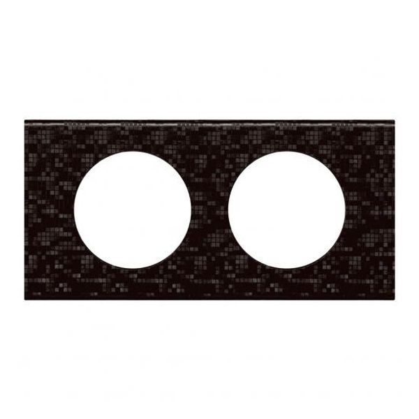 LEGRAND - ДВОЙНА РАМКА CELIANE 69452 ЧЕРНА МОЗАЙКА КОЖА