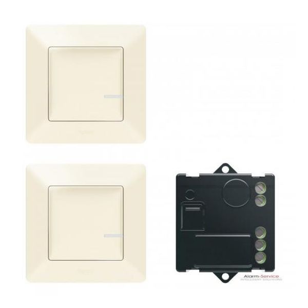 LEGRAND - КОМПЛЕКТ ДЕВИАТОРНА ИНСТАЛАЦИЯ NETATMO 752250 VALENA LIFE ВКЛЮЧВАЩ МИКРОМОДУЛ И 2Х БЕЗЖИЧНИ КЛЮЧА КРЕМ