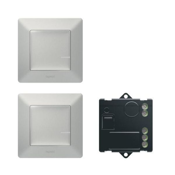 LEGRAND - КОМПЛЕКТ ДЕВИАТОРНА ИНСТАЛАЦИЯ NETATMO 752350 VALENA LIFE ВКЛЮЧВАЩ МИКРОМОДУЛ И 2Х БЕЗЖИЧНИ КЛЮЧА АЛУМИНИЙ