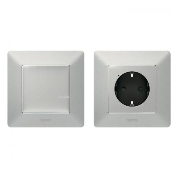 LEGRAND - КОМПЛЕКТ СВЪРЗАН КОНТАКТ УПРАВЛЯВАН ОТ БЕЗЖИЧЕН КЛЮЧ NETATMO 752354 VALENA LIFE АЛУМИНИЙ