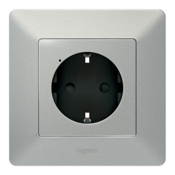 LEGRAND - СВЪРЗАН КОНТАКТ ШУКО 16А NETATMO 752394 VALENA LIFE АЛУМИНИЙ