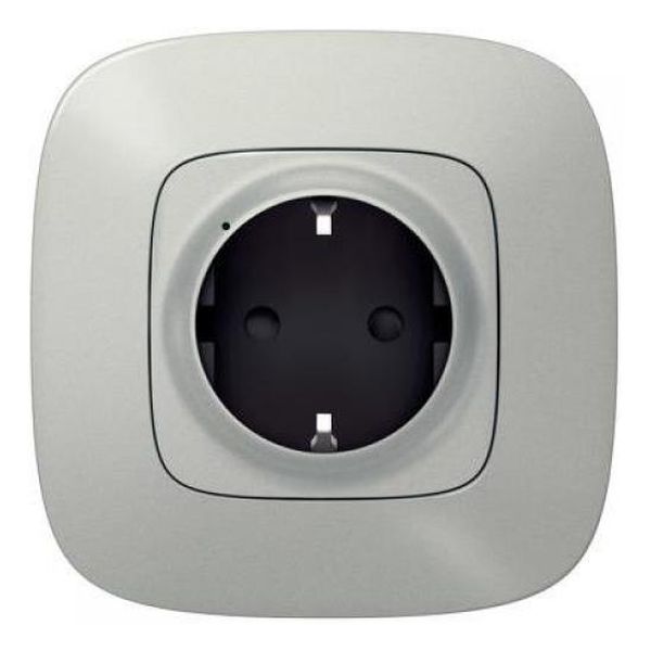 LEGRAND - КОНТАКТ ШУКО 16A SMART VALENA ALLURE АЛУМИНИЙ С РАМКА LEGRAND NETATMO 752794