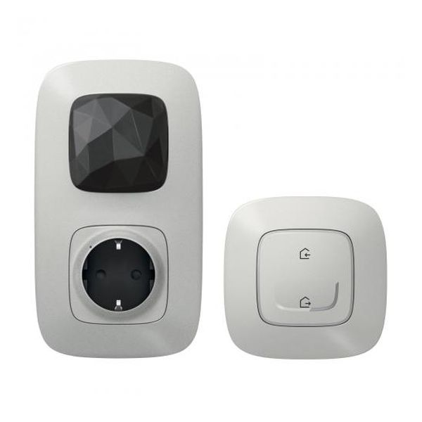 LEGRAND - СТАРТОВ ПАКЕТ SMART VALENA ALLURE АЛУМИНИЙ С NETATMO (СВЪРЗАН КОНТАКТ С GATEWAY + MASTER КЛЮЧ БЕЗЖИЧЕН) С РАМКИ 752796