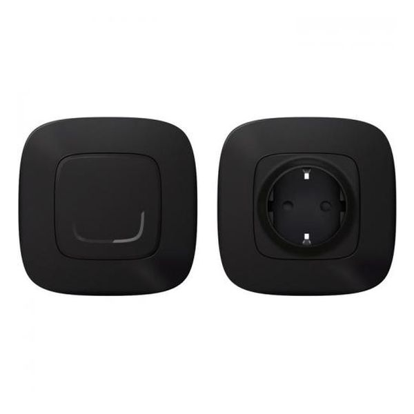 LEGRAND - КОМПЛЕКТ СВЪРЗАН КОНТАКТ УПРАВЛЯВАН ОТ БЕЗЖИЧЕН КЛЮЧ SMART VALENA ALLURE ЧЕРНО NETATMO 752854