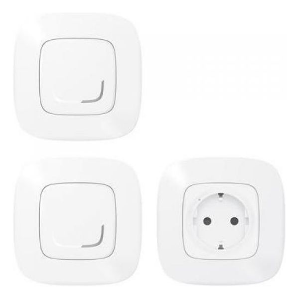 LEGRAND - ДОП. ПАКЕТ SMART VALENA ALLURE ПЕРЛА (КОНТАКТ+ЖИЧЕН КЛЮЧ/ДИМЕР С КОМПЕНСАТОР+БЕЗЖИЧЕН КЛЮЧ) С РАМКИ LEGRAND NETATMO 752927