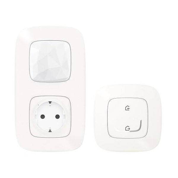 LEGRAND - СТАРТОВ ПАКЕТ SMART VALENA ALLURE ПЕРЛА С NETATMO (СВЪРЗАН КОНТАКТ С GATEWAY + MASTER КЛЮЧ БЕЗЖИЧЕН) С РАМКИ 752996