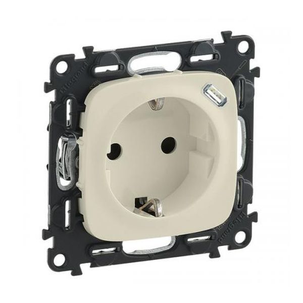 LEGRAND - КОНТАКТ ШУКО 16A +USB ТИП C VALENA ALLURE КРЕМ 753006