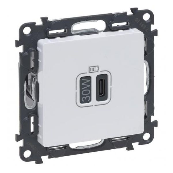 LEGRAND - РОЗЕТКА USB ЗА ЗАРЕЖДАНЕ ТИП C POWER DELIVERY 30W ЦВЯТ БЯЛ VALENA LIFE LEGRAND 753155