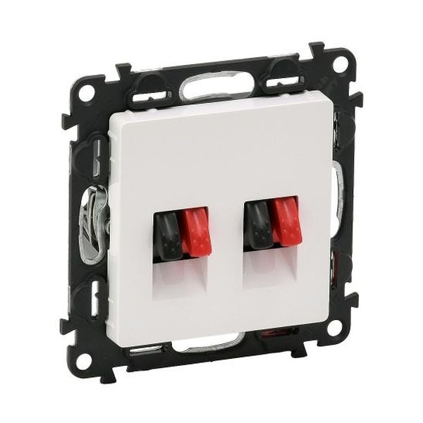 LEGRAND - РОЗЕТКА С ДВОЙНИ ИЗВОДИ ЗА ТОНКОЛОНИ VALENA LIFE 753178 БЯЛО