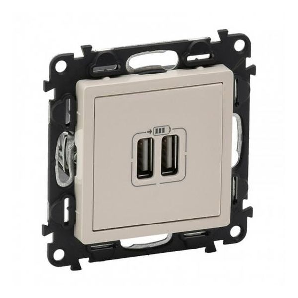 LEGRAND - ДВОЕН USB КОНТАКТ 1500МА ЗА ЗАРЕЖДАНЕ 5V, VALENA LIFE 753212 КРЕМ
