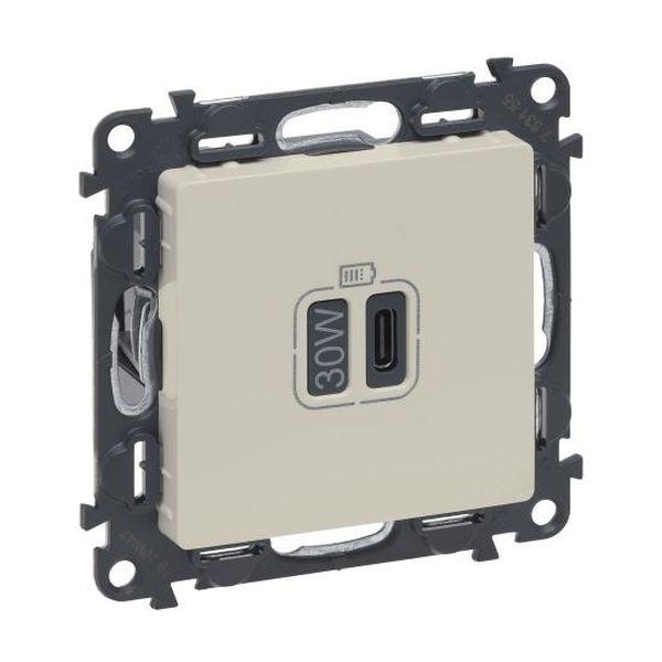 LEGRAND - РОЗЕТКА USB ЗА ЗАРЕЖДАНЕ ТИП C POWER DELIVERY 30W ЦВЯТ КРЕМ VALENA LIFE LEGRAND 753255