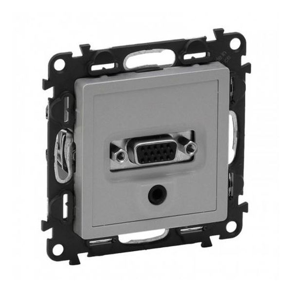 LEGRAND - РОЗЕТКА HD15+3.5 AUDIO JACK VALENA LIFE 753370 АЛУМИНИЙ