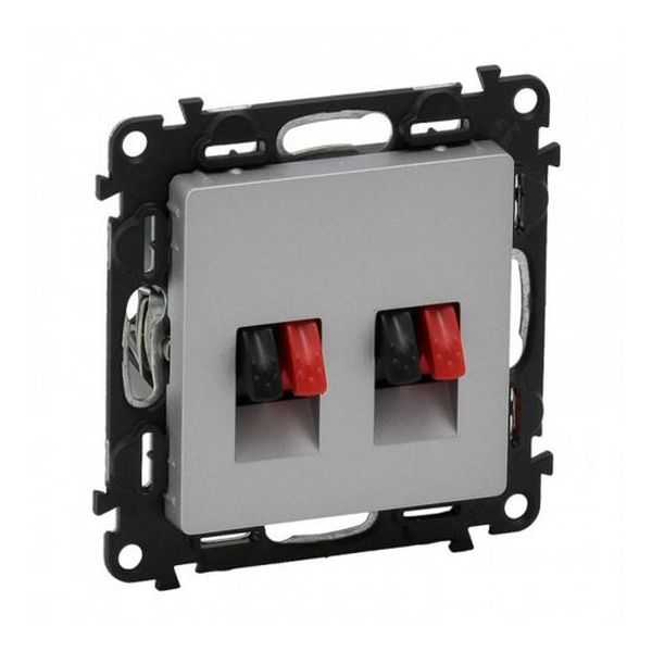 LEGRAND - РОЗЕТКА С ДВОЙНИ ИЗВОДИ ЗА ТОНКОЛОНИ VALENA LIFE 753378 АЛУМИНИЙ