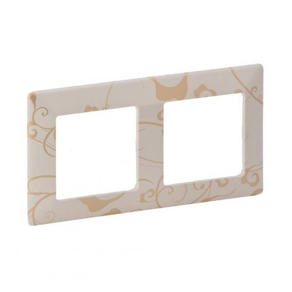 LEGRAND - ДВОЙНА РАМКА VALENA LIFE 754112 КРЕМ ФЛОРАЛ