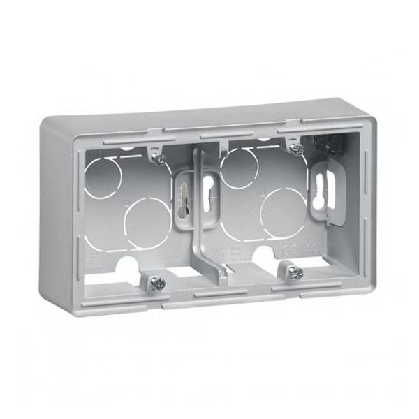 LEGRAND - КУТИЯ ОТКРИТ МОНТАЖ, ДВОЙНА VALENA LIFE 754212 АЛУМИНИЙ