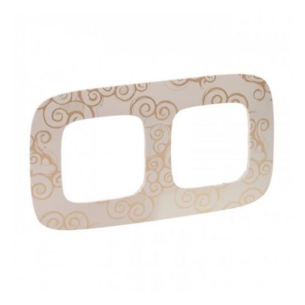 LEGRAND - ДВОЙНА РАМКА ALLURE 754352 НАРЦИС/ЗЛАТО