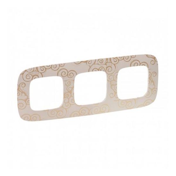 LEGRAND - ТРОЙНА РАМКА ALLURE 754353 НАРЦИС/ЗЛАТО