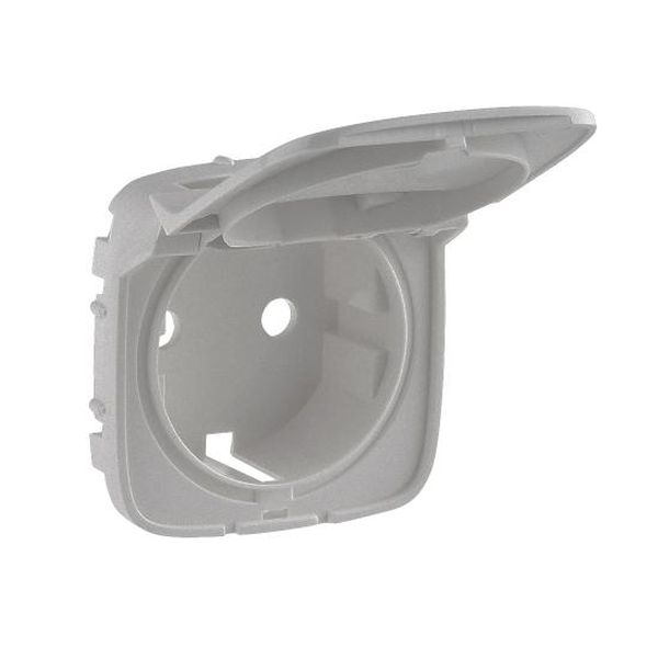 LEGRAND - ЛИЦЕВ ПАНЕЛ ЗА КОНТАКТ С КАПАК ШУКО С ДЕТСКА ЗАЩИТА ЦВЯТ АЛУМИНИЙ VALENA ALLURE 754847