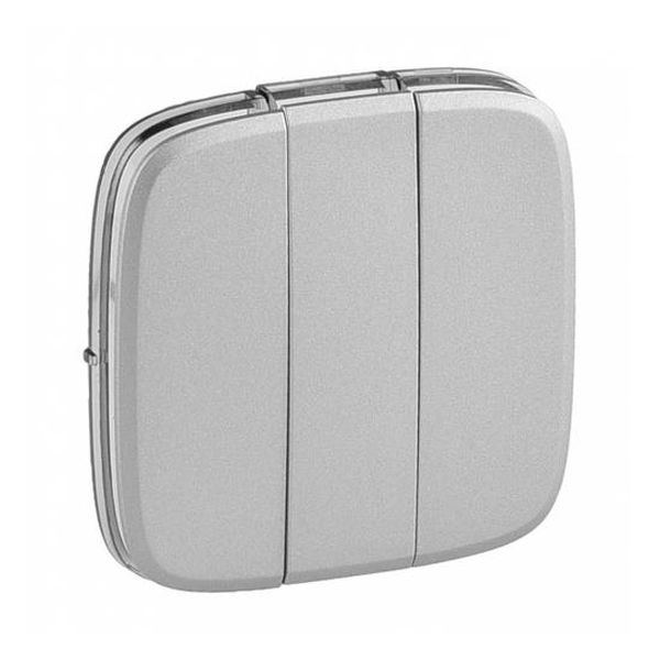 LEGRAND - 755037 ЛИЦЕВ ПАНЕЛ ЗА ТРОЕН КЛЮЧ VALENA ALLURE АЛУМИНИЙ