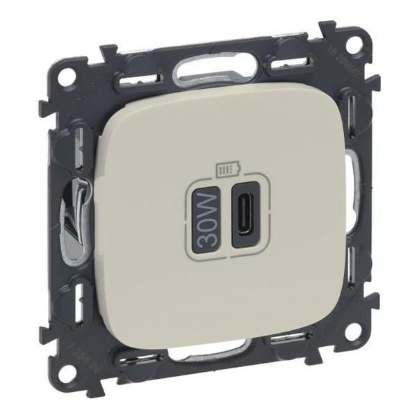 LEGRAND - РОЗЕТКА USB ЗА ЗАРЕЖДАНЕ ТИП C POWER DELIVERY 30W ЦВЯТ КРЕМ VALENA ALLURE (КОМПЛЕКТ С МЕХАНИЗЪМ) LEGRAND 755507