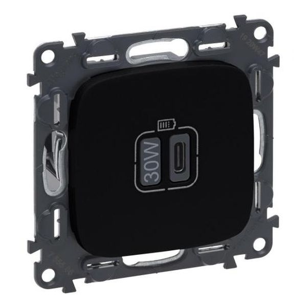 LEGRAND - РОЗЕТКА USB ЗА ЗАРЕЖДАНЕ ТИП C POWER DELIVERY 30W ЦВЯТ ЧЕРНО VALENA ALLURE (КОМПЛЕКТ С МЕХАНИЗЪМ) LEGRAND 755509
