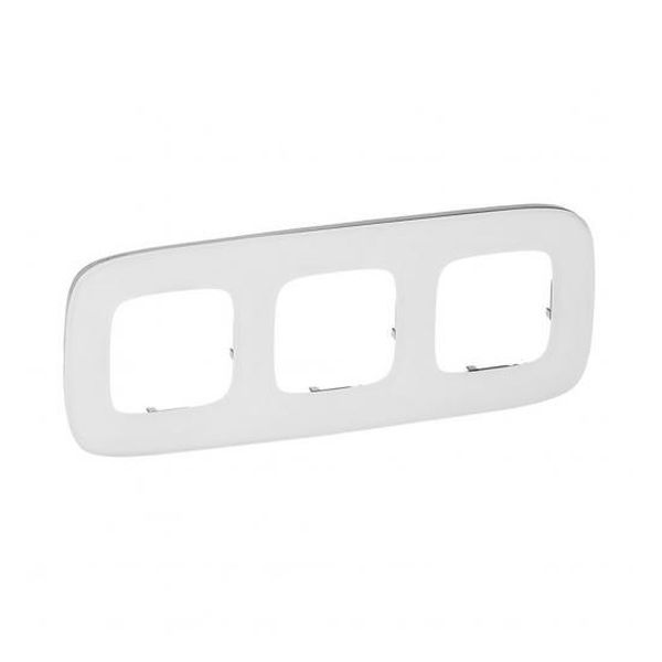 LEGRAND - ТРОЙНА РАМКА ALLURE 755543 БЯЛО СТЪКЛО