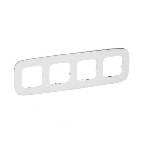 LEGRAND - ЧЕТВОРНА РАМКА ALLURE 755544 БЯЛО СТЪКЛО
