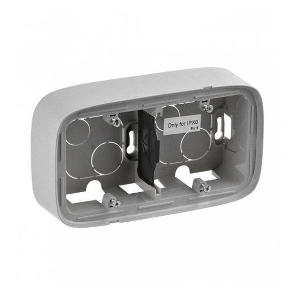 LEGRAND - 755572 ДВОЙНА КОНЗОЛА ЗА ОТКРИТ МОНТАЖ VALENA ALLURE АЛУМИНИЙ