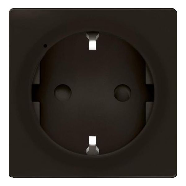 LEGRAND - ЛИЦЕВ ПАНЕЛ ЗА КОНТАКТ ШУКО С ДЕТСКА ЗАЩИТА ЦВЯТ ЧЕРЕН VALENA LIFE 756202