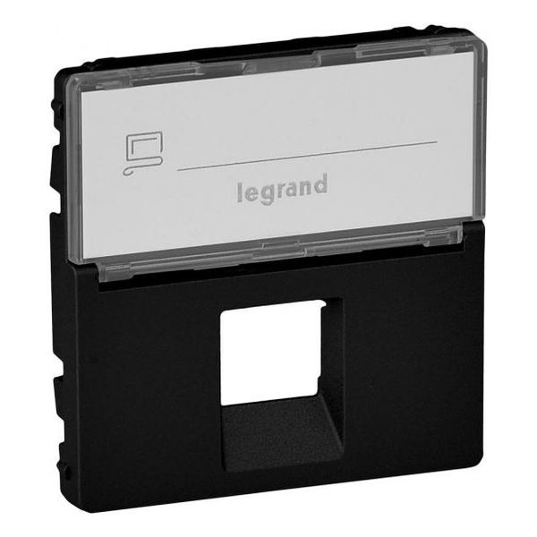 LEGRAND - ЛИЦЕВ ПАНЕЛ ЗА ЕДИНИЧНА RJ45/RJ11 РОЗЕТКА ЦВЯТ ЧЕРЕН VALENA LIFE 756472