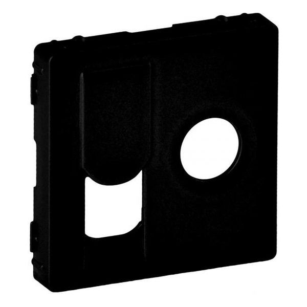 LEGRAND - ЛИЦЕВ ПАНЕЛ ЗА TV+RJ45 РОЗЕТКА ЦВЯТ ЧЕРЕН VALENA LIFE 756832