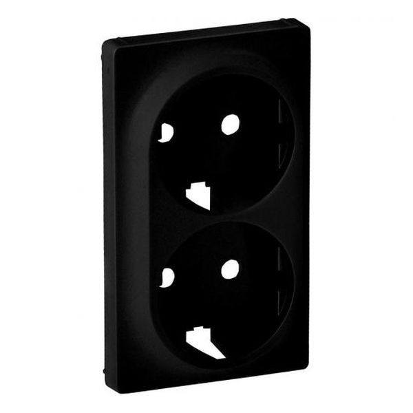 LEGRAND - ЛИЦЕВ ПАНЕЛ ЗА ДВОЕН КОНТАКТ ШУКО С ДЕТСКА ЗАЩИТА ЦВЯТ ЧЕРЕН VALENA LIFE 756952