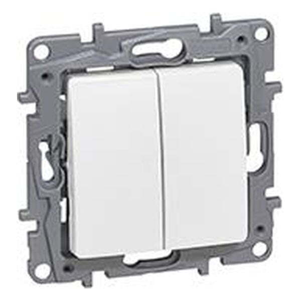 LEGRAND - СЕРИЕН ДЕВИАТОРЕН КЛЮЧ И БУТОН ЦВЯТ БЯЛ NILOE 764509