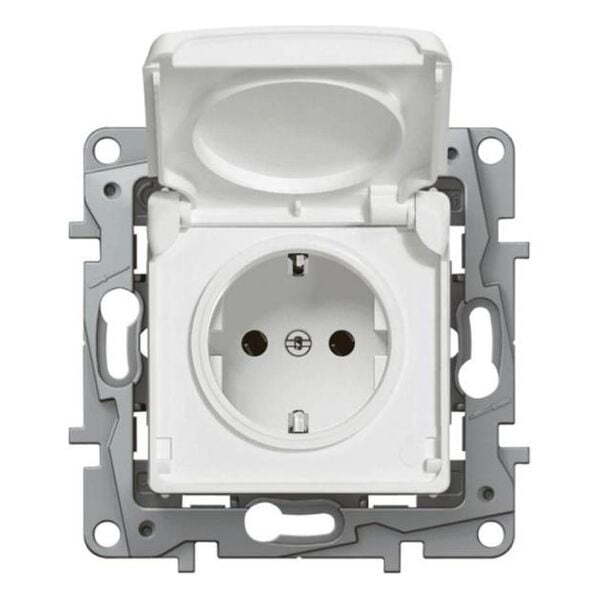 LEGRAND - 764531 КОНТАКТ ШУКО 16А ПРОТИВОВЛАЖЕН IP44 ДЕТСКА ЗАЩИТА NILOE БЯЛ ВЛАГОЗАЩИТЕН