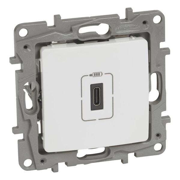 LEGRAND - 764593 NILOE РОЗЕТКА USB ЗА ЗАРЕЖДАНЕ ТИП C 1.5A ЦВЯТ БЯЛ