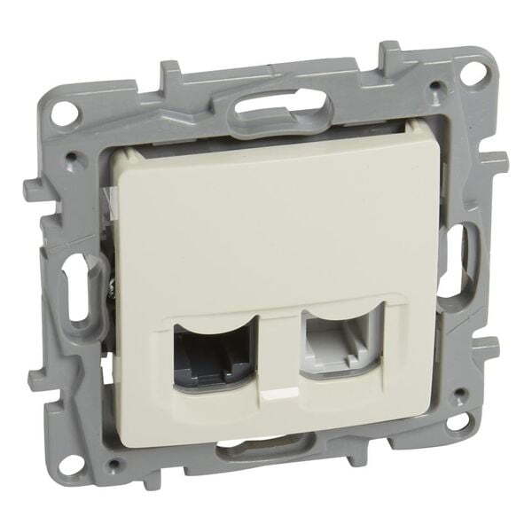 LEGRAND - 764670 NILOE РОЗЕТКА RJ11+RJ45 UTP КАТ.5 КРЕМ