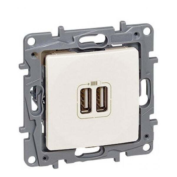 LEGRAND - 764694 ДВОЕН USB КОНТАКТ КРЕМ 2400MA 5V ЗА ЗАРЕЖДАНЕ