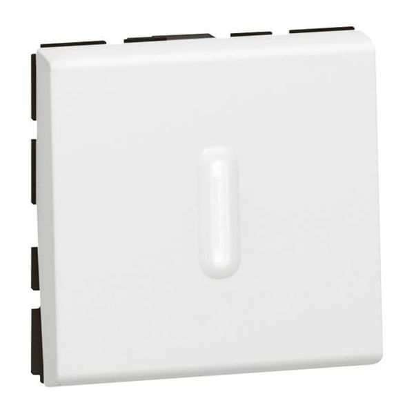 LEGRAND - БУТОН ДЕВИАТОРЕН С ИНДИКАЦИЯ 2 МОДУЛА MOSAIC БЯЛ 77042